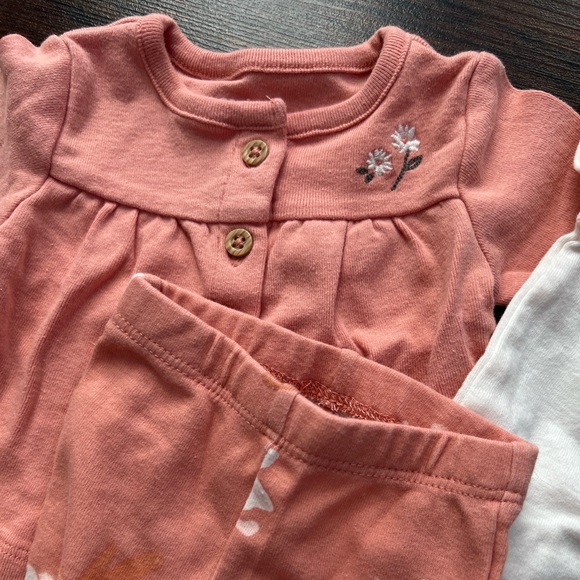 Carter's Peach Floral Matching Set in Newborn - Picture 5 of 5